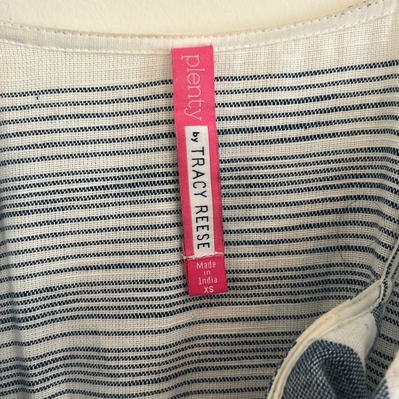 Plenty by Tracy Reese Cotton Dress Geometric Oversized Summer XS Anthro Midi - Picture 3 of 10